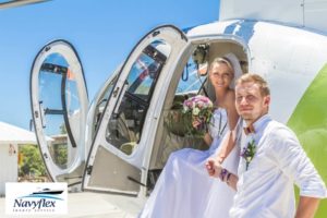 Tours en Helicoptero en Cancun, Boda en helicóptero en cancun