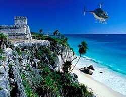Tours en helicoptero en cancun tou en helicoptero sobre Tulum privado charter tour aereo de lujo