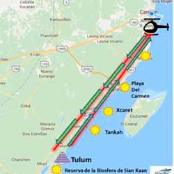 Tours en helicoptero en cancun tou en Riviera Maya helicoptero sobre Riviera Maya y Tulum privado charter tour aereo de lujo
