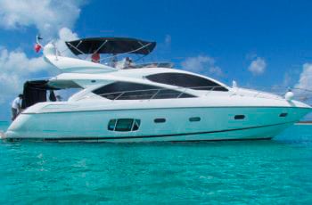 Tours en helicoptero en cancun, tours en yate privado, renta de yates de lujo, yates para charter en cancun, isla mujeres, puerto morelos, puerto cancun, sunseeker manhathan de 68 pies